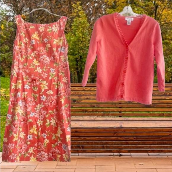 ⭐️Jones New York Tropical Dress, Sheath and cardigan 😊 - Picture 3 of 16